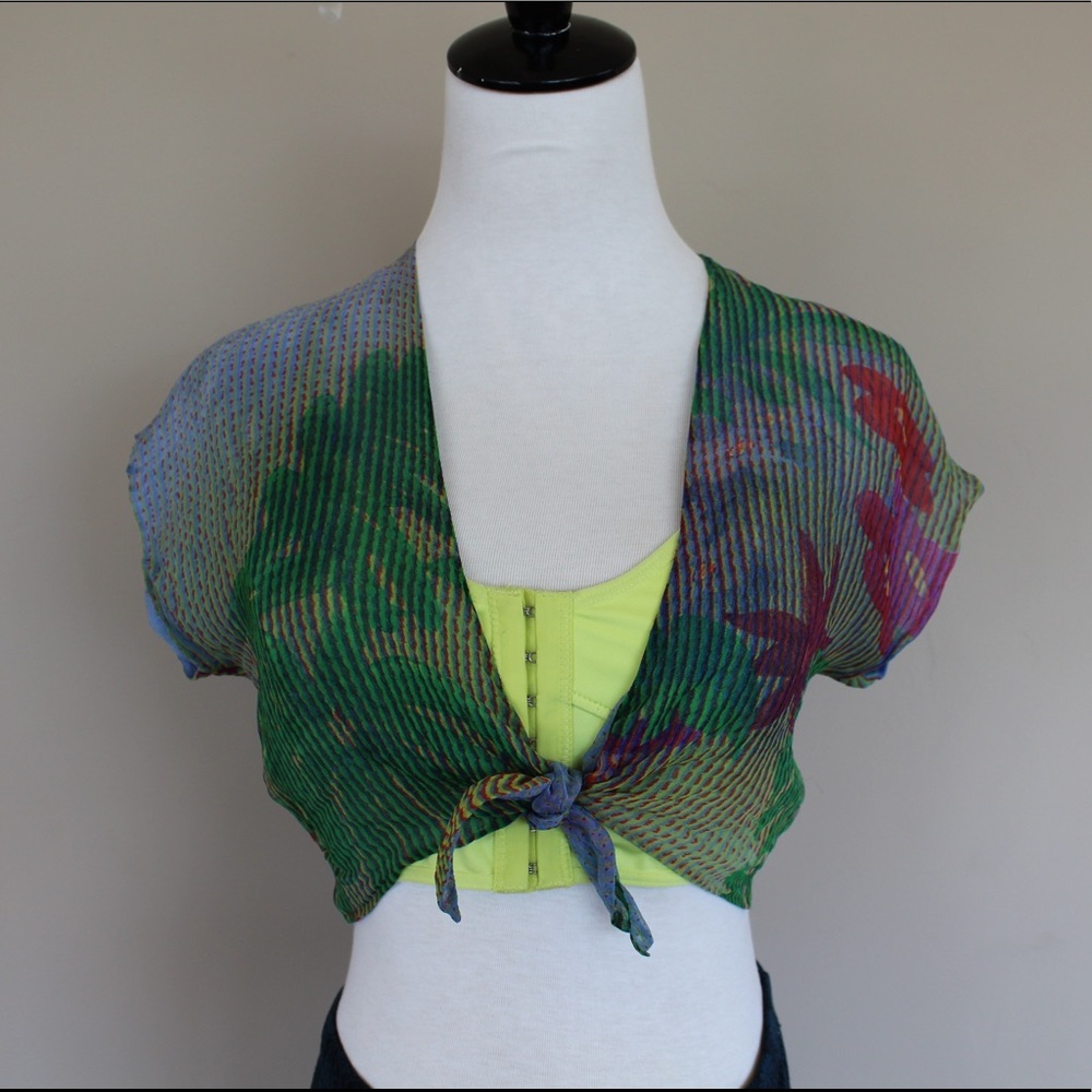 Moschino Sheer-Reversible Crop Top CA